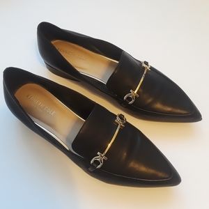 Kenneth Cole black leather pointed shoes